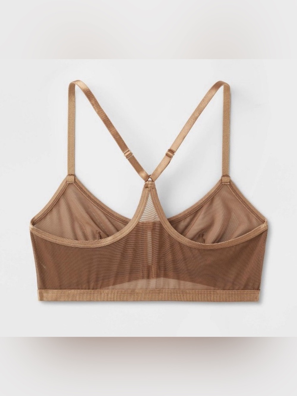 T139 NWT Auden Sheer Mesh Racer Back Bralette - Size: Medium